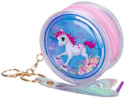 Kabelka unicorn mini kulatá holografická s jednorožcem přívěsek na klíče