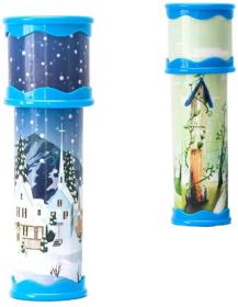 Kaliedoskop dětský plastový krasohled 20cm kukátko 2 druhy