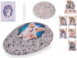 Kamínek dekorativní se samolepkou pejsek zvířátka 6 druhů