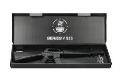 Kapslíková kovová puška černá s dlouhou hlavní série V535 (M16)