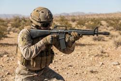 Kapslíková kovová puška černá s dlouhou hlavní série V535 (M16)