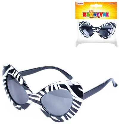 KARNEVAL Brýle retro černobílé dospělé (karnevalový doplněk) KARNEVAL Brýle retro černobílé dospělé (karnevalový doplněk)