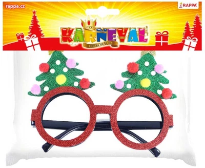 KARNEVAL Brýle vánoční strom dospělý (karnevalový doplněk)