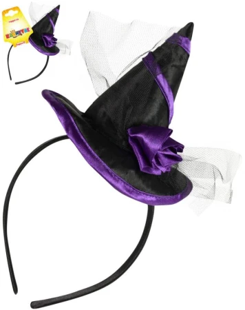 KARNEVAL Čelenka klobouček s květinou (karnevalový doplněk) KARNEVAL Čelenka klobouček s květinou (karnevalový doplněk)