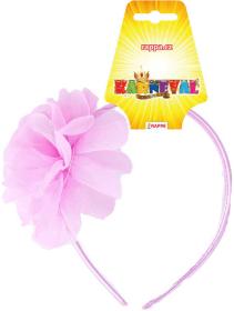 KARNEVAL Čelenka květina růžová (karnevalový doplněk)
