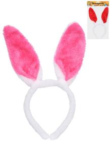 KARNEVAL Čelenka zajíček s ušima 2 barvy (karnevalový doplněk)