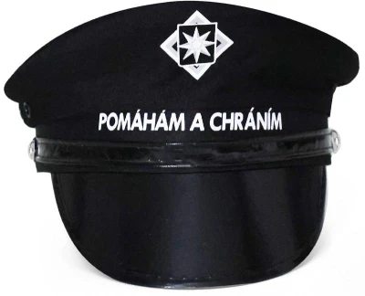 KARNEVAL Čepice dětská policejní s nápisem (karnevalový doplněk)