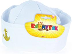 KARNEVAL Čepice námořní bílá s odznakem (karnevalový doplněk)
