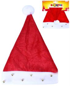 KARNEVAL Čepice Vánoční s rolničkami dospělá (karnevalový doplněk)