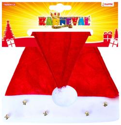 KARNEVAL Čepice Vánoční s rolničkami dospělá (karnevalový doplněk)