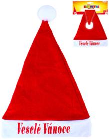KARNEVAL Čepice Veselé Vánoce červená dospělá (karnevalový doplněk)