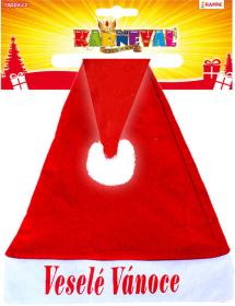 KARNEVAL Čepice Veselé Vánoce červená dospělá (karnevalový doplněk)