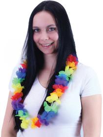 KARNEVAL Hawaii náhrdelník 100cm duhový (karnevalový doplněk)
