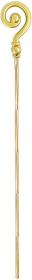 KARNEVAL Hůl mikulášská zlatá 185cm (karnevalový doplněk)