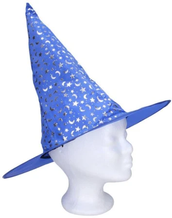 KARNEVAL Klobouk čarodějnický modrý (karnevalový doplněk) KARNEVAL Klobouk čarodějnický modrý (karnevalový doplněk)