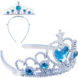 KARNEVAL Korunka zimní princezna s kamínky plast (karnevalový doplněk)