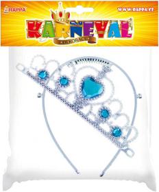 KARNEVAL Korunka zimní princezna s kamínky plast (karnevalový doplněk)