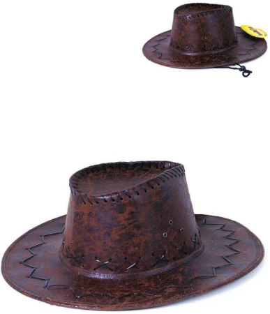 KARNEVAL Kovbojský klobouk hnědý (karnevalový doplněk)