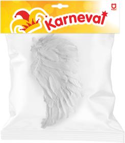 KARNEVAL Křídla andělská s peřím 50cm (karnevalový doplněk)
