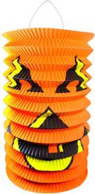 KARNEVAL Lampion Dýně papírový set se svítící hůlkou 15cm na baterie
