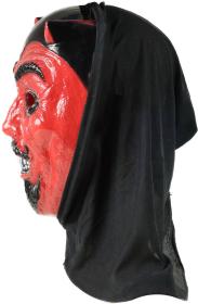 KARNEVAL Maska čert s rohy s šátkem (karnevalový doplněk)