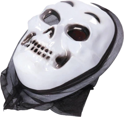 KARNEVAL Maska Halloween duch s šátkem 6 druhů (karnevalový doplněk)