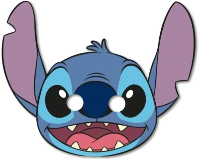 KARNEVAL Maska na tvár Stitch a Angel set 6ks (karnevalový doplnok)