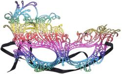 KARNEVAL Maska obličejová krajková 2 druhy (karnevalový doplněk)