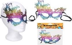 KARNEVAL Maska obličejová krajková 2 druhy (karnevalový doplněk)