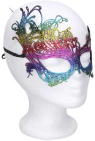 KARNEVAL Maska obličejová krajková 2 druhy (karnevalový doplněk)