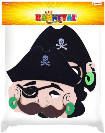 KARNEVAL Maska pirátská set 2 druhy v sáčku (karnevalový doplněk)
