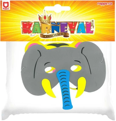KARNEVAL Maska zvířátko set 2ks různé druhy (karnevalový doplněk)