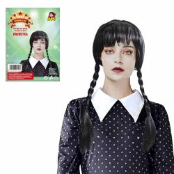 KARNEVAL Paruka černé vlasy (karnevalový doplněk)