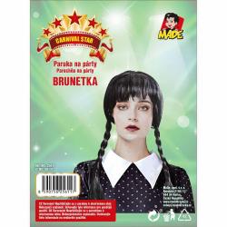 KARNEVAL Paruka černé vlasy (karnevalový doplněk)