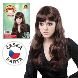 KARNEVAL Paruka hnědé vlasy (karnevalový doplněk)