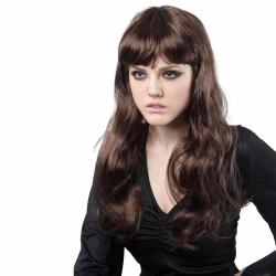 KARNEVAL Paruka hnědé vlasy (karnevalový doplněk)