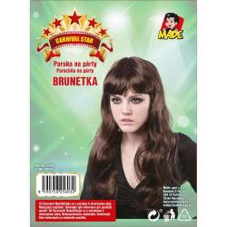 KARNEVAL Paruka hnědé vlasy (karnevalový doplněk)