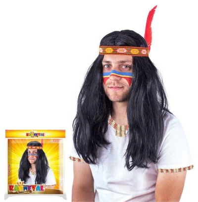 KARNEVAL Paruka indiánská pánská (karnevalový doplněk) KARNEVAL Paruka indiánská pánská (karnevalový doplněk)