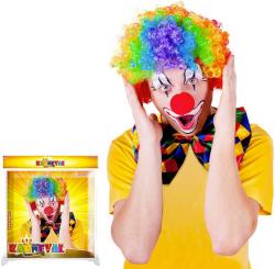 KARNEVAL Paruka klaun barevná duhová pro dospělé (karnevalový doplněk)