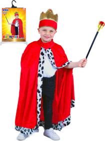 KARNEVAL Plášť královský dětský (104-136cm) 3-7 let KOSTÝM
