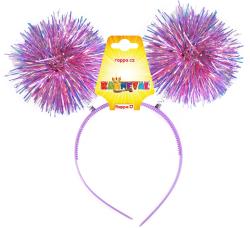 KARNEVAL Pom-pom čelenka s třásněmi 2 barvy (karnevalový doplněk)