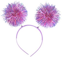 KARNEVAL Pom-pom čelenka s třásněmi 2 barvy (karnevalový doplněk)