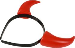 KARNEVAL Rohy čerta čelenka (karnevalový doplněk)