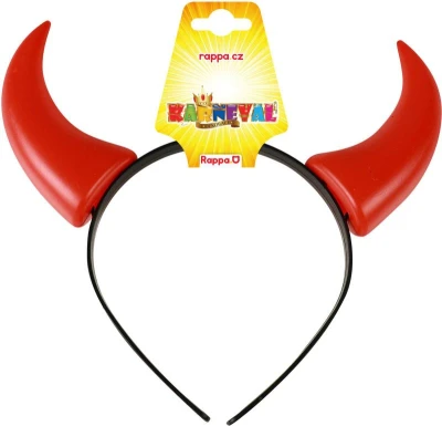 KARNEVAL Rohy čerta čelenka (karnevalový doplněk)