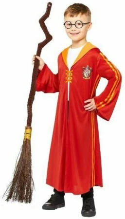 KARNEVAL Šaty Harry Potter chytač Nebelvír vel. L (128-140cm) 8-10 let KOSTÝM