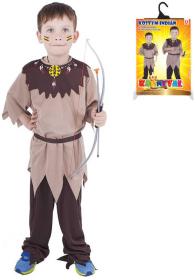 KARNEVAL Šaty Indián s páskem vel. M (116-128 cm) 6-8 let KOSTÝM