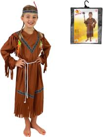 KARNEVAL Šaty Indiánka s čelenkou vel. M (117-128 cm) 6-8 let KOSTÝM KARNEVAL Šaty Indiánka s čelenkou vel. M (117-128 cm) 6-8 let KOSTÝM