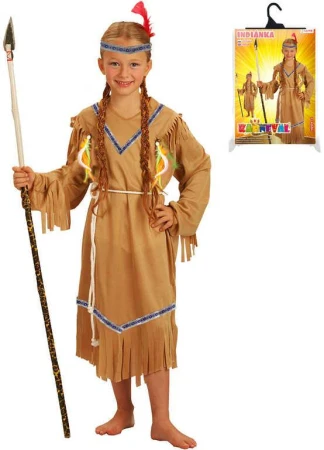 KARNEVAL Šaty Indiánka s čelenkou vel. S (110-120cm) 4-6 let KOSTÝM KARNEVAL Šaty Indiánka s čelenkou vel. S (110-120cm) 4-6 let KOSTÝM
