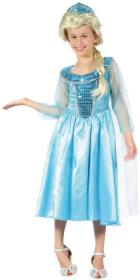 KARNEVAL Šaty Ledová princezna vel.S (110-120cm) 4-6 let KOSTÝM