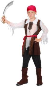 KARNEVAL Šaty pirát vel.M (120-130cm) 5-9 let KOSTÝM